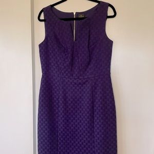 NWT Purple Textured Sheath Dress Worthington sz 12